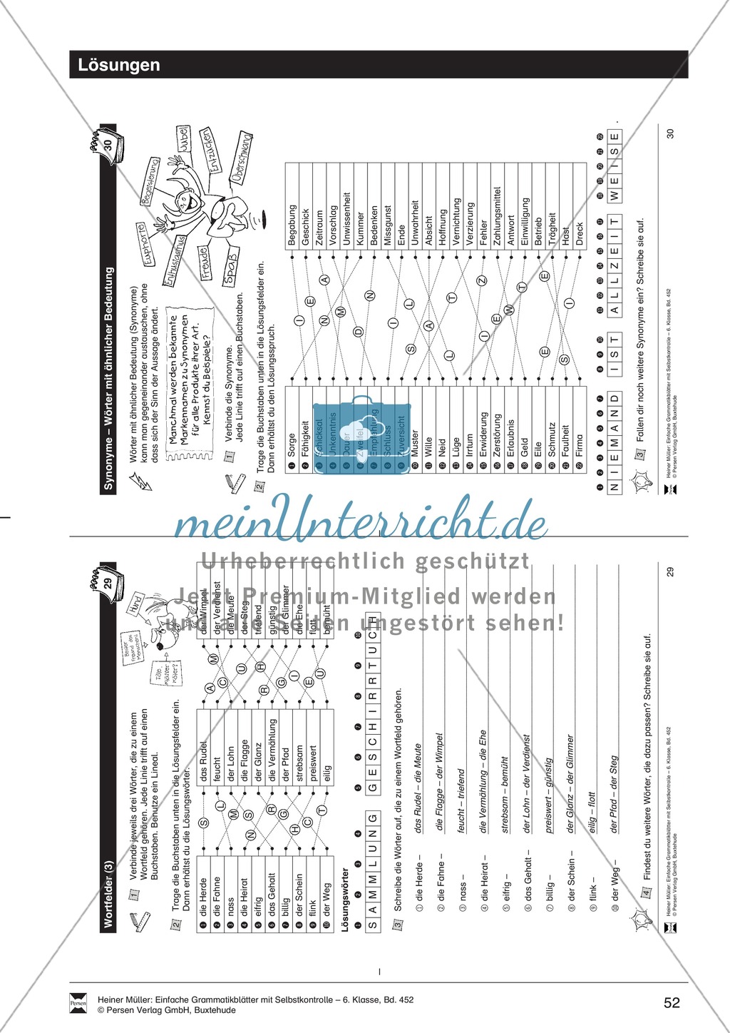 Synonyme: Übungen und Lösung Preview 2