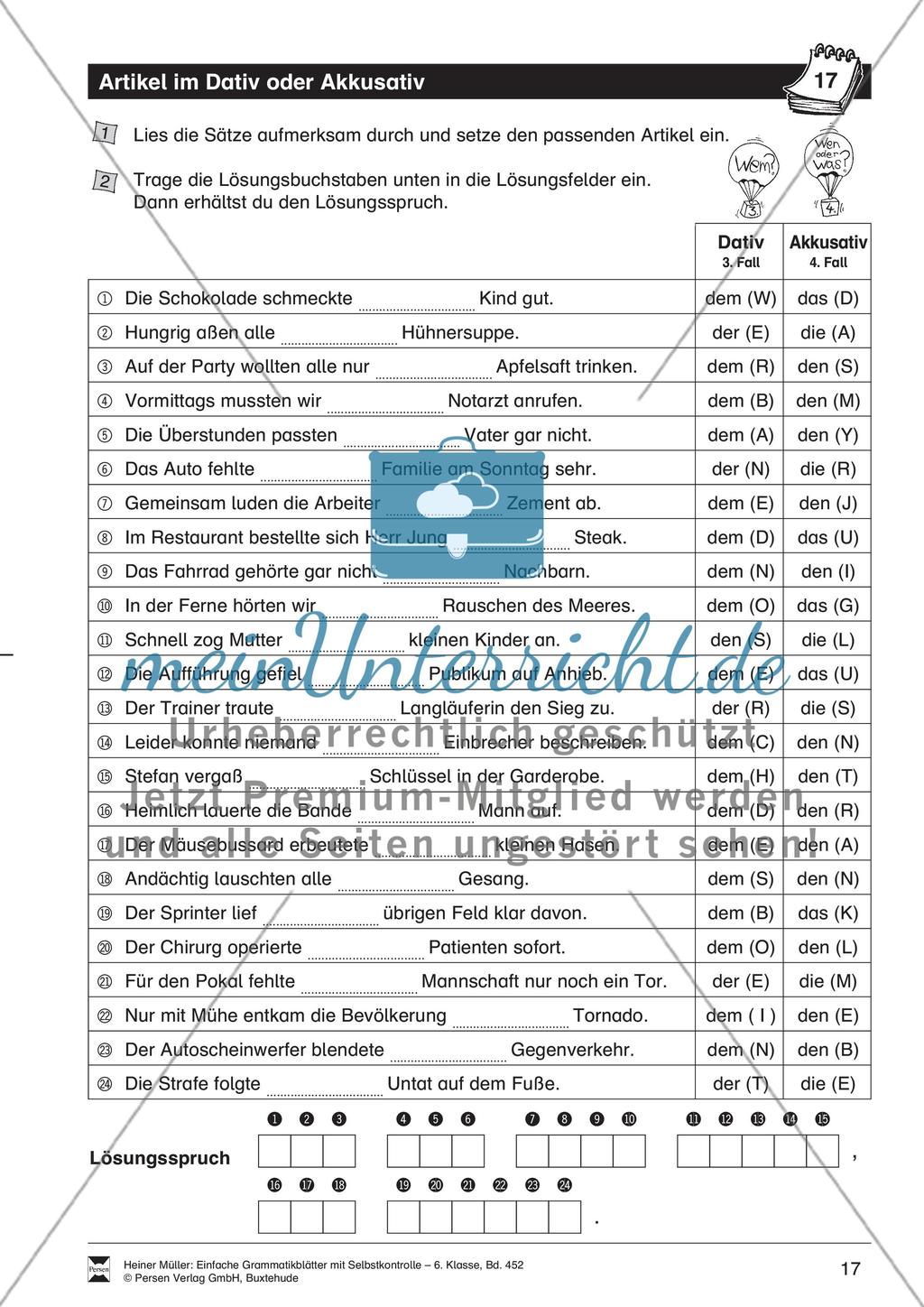 Personalpronomen in verschiedenen Fällen: Übungen und Lösung Preview 1