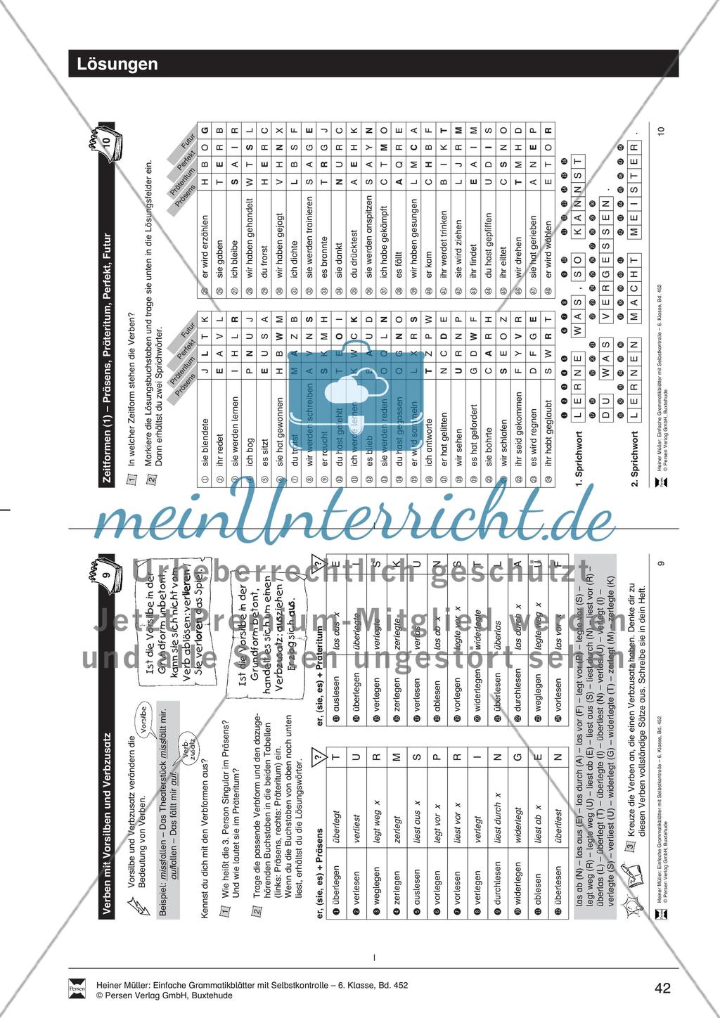 Zeitformen gemischt: Übungen und Lösung Preview 4