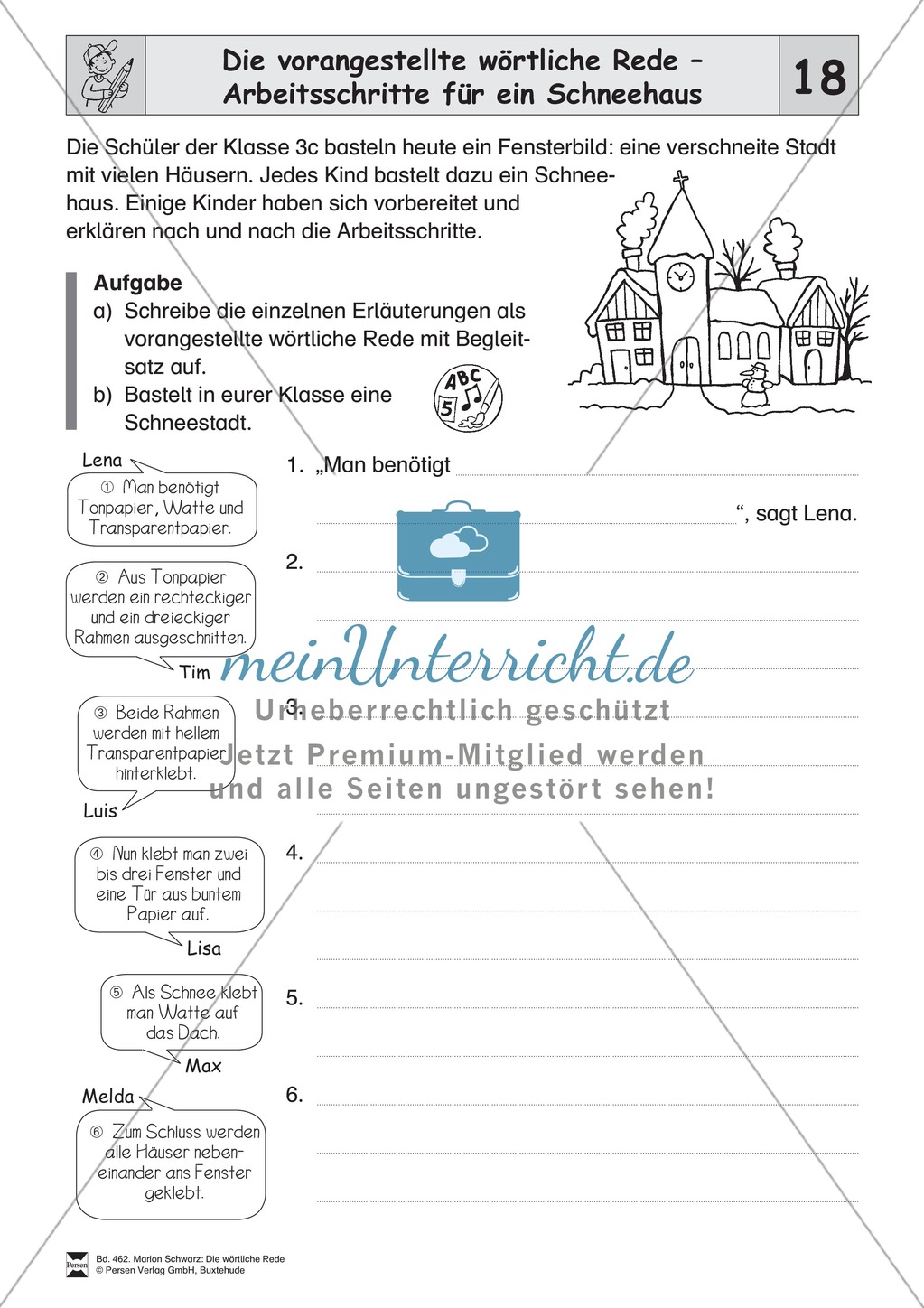 Die wörtliche Rede - Umfassendes Übungsmaterial für die 3./4. Klasse: Merkblätter, Arbeitsblätter und Lösungsblätter Preview 17
