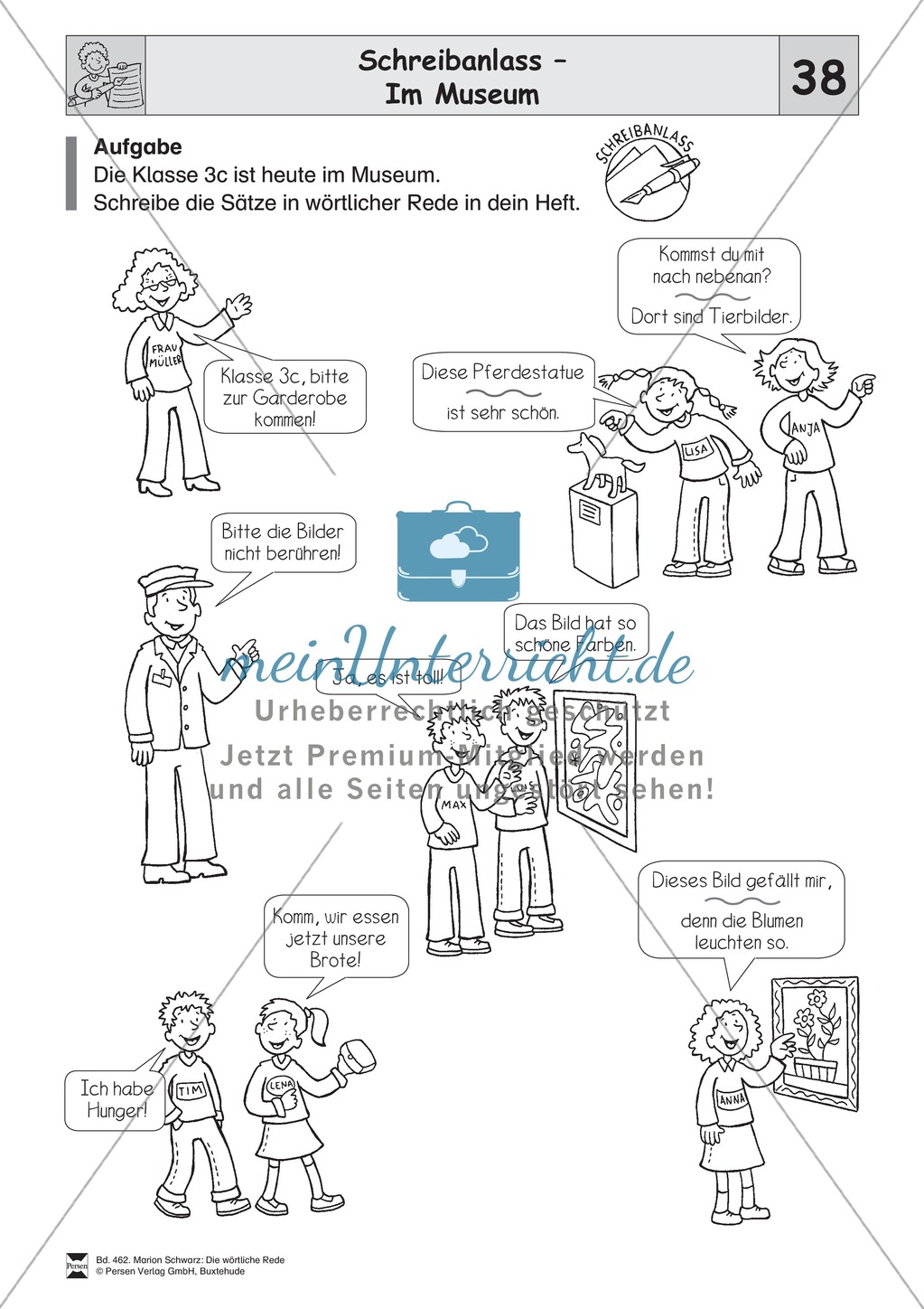 Die wörtliche Rede - Umfassendes Übungsmaterial für die 3./4. Klasse: Merkblätter, Arbeitsblätter und Lösungsblätter Preview 35