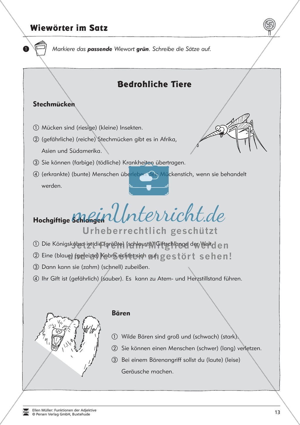 Funktionen der Adjektive:
