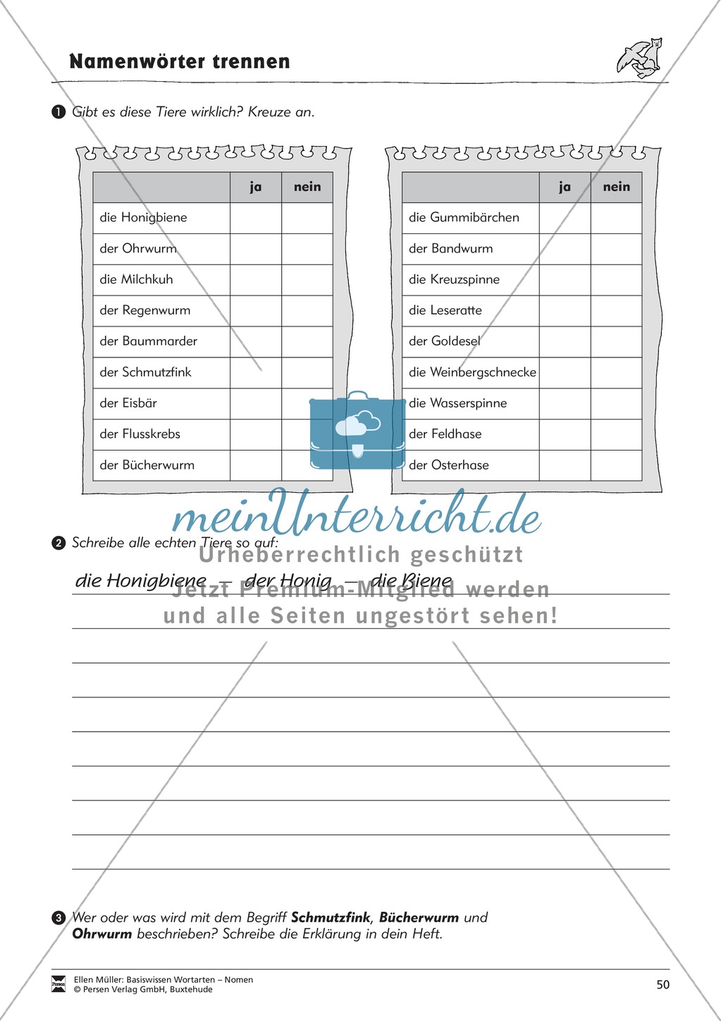 Namenwörter zusammensetzen: Arbeitsblätter Preview 17