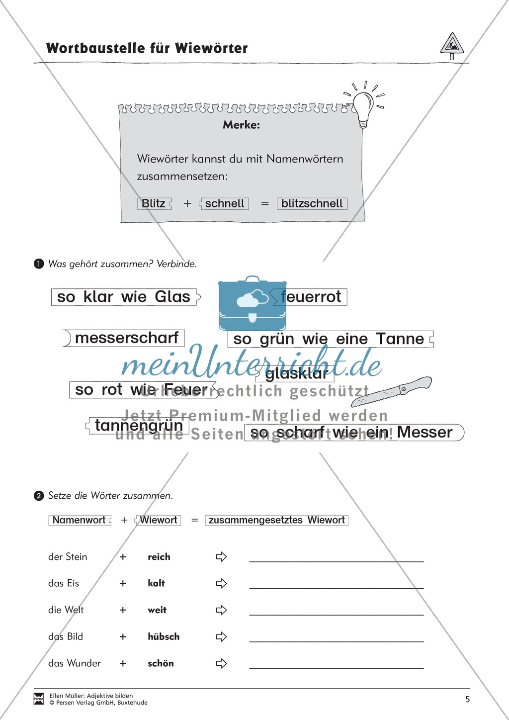 Adjektive bilden: