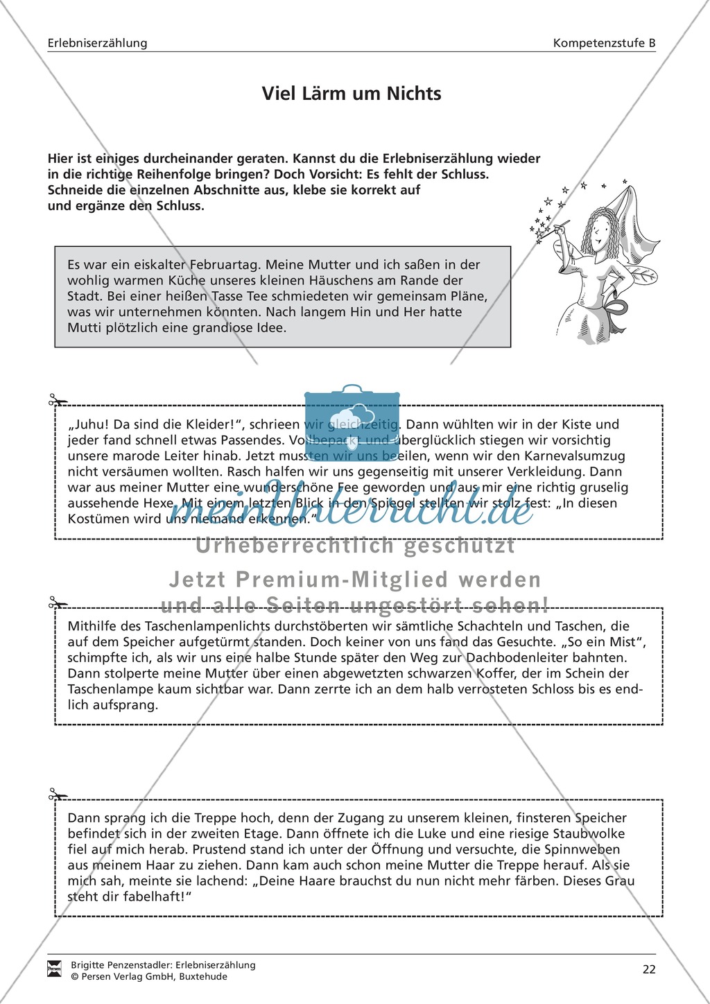 Eine Erlebniserzählung schreiben: Vom Wortfeld bis zur Erzählung (mittleres Niveau) Preview 3