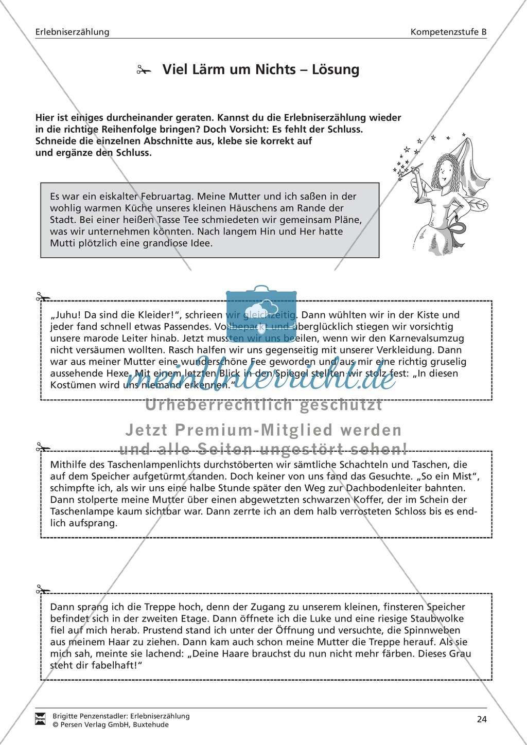 Eine Erlebniserzählung schreiben: Vom Wortfeld bis zur Erzählung (mittleres Niveau) Preview 5
