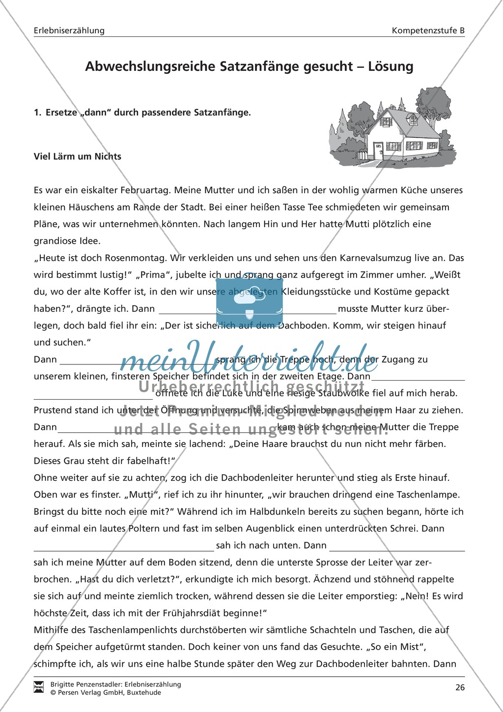 Eine Erlebniserzählung schreiben: Vom Wortfeld bis zur Erzählung (mittleres Niveau) Preview 7