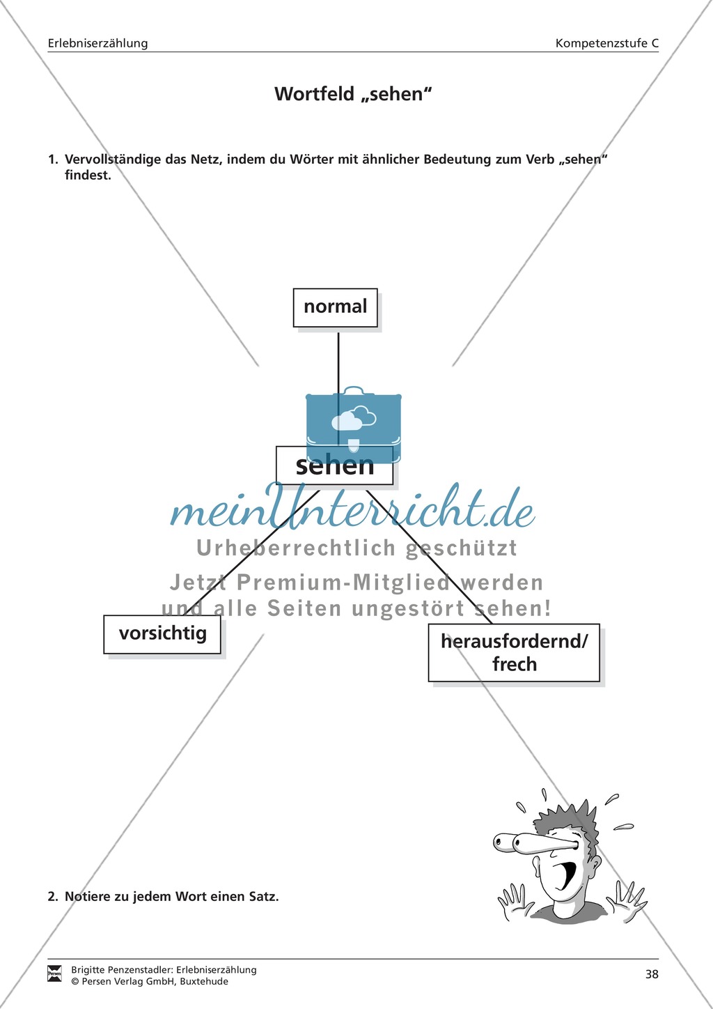 Eine Erlebniserzählung schreiben: Vom Wortfeld bis zur Erzählung (hohes Niveau) Preview 1