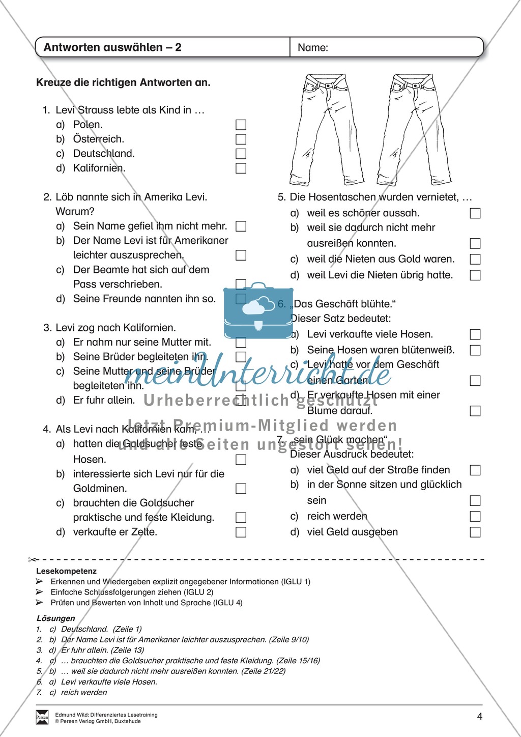 Lesetraining, Thema