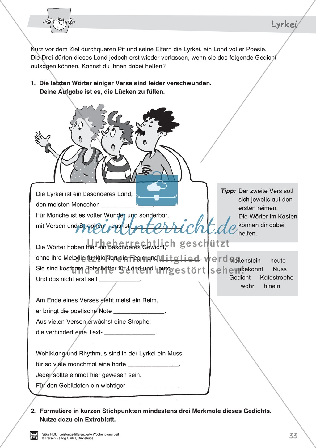 Leistungsdifferenzierte Wochenplanarbeit Rechtschreibung und Textarbeit: Übungen innerhalb einer Fantasiereise (in 3 Niveaustufen) und Lösungen Preview 28