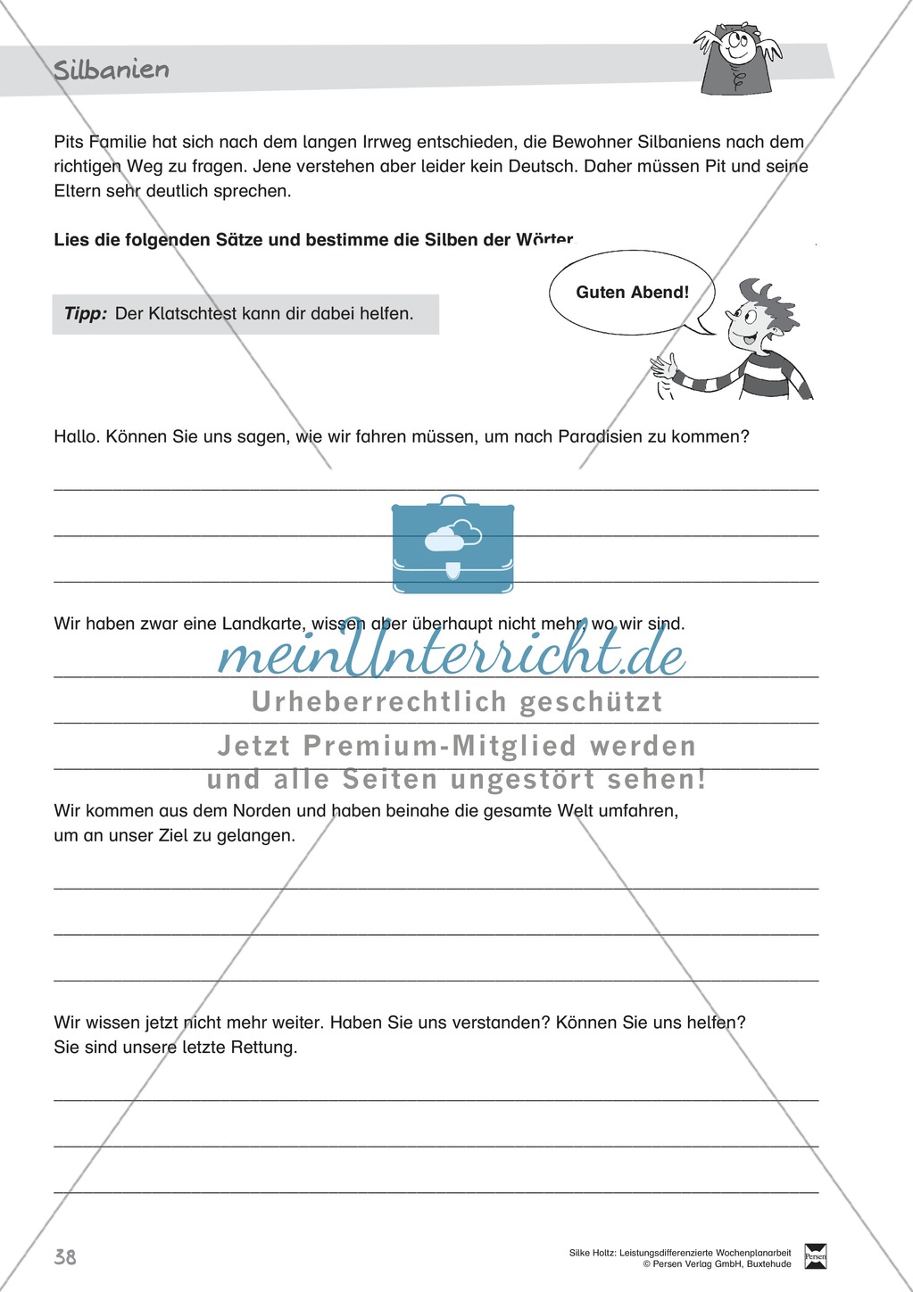 Leistungsdifferenzierte Wochenplanarbeit Rechtschreibung und Textarbeit: Übungen innerhalb einer Fantasiereise (in 3 Niveaustufen) und Lösungen Preview 33