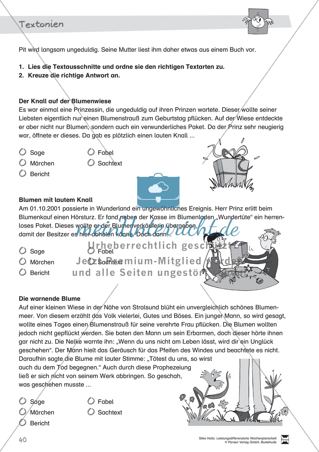 Leistungsdifferenzierte Wochenplanarbeit Rechtschreibung und Textarbeit: Übungen innerhalb einer Fantasiereise (in 3 Niveaustufen) und Lösungen Preview 35