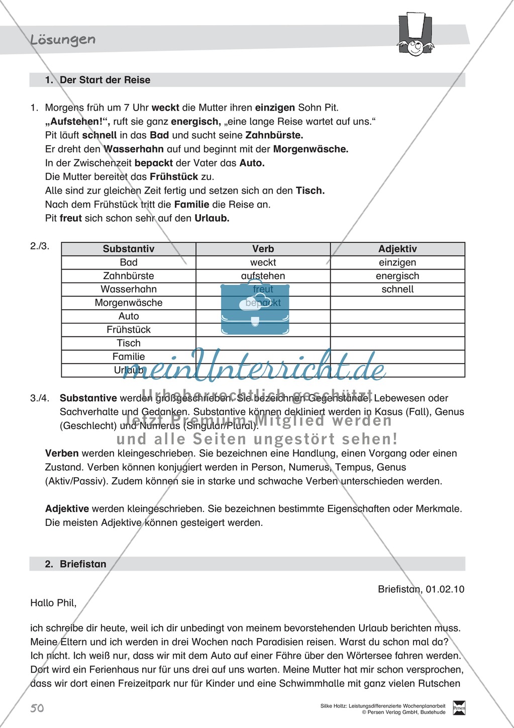 Leistungsdifferenzierte Wochenplanarbeit Rechtschreibung und Textarbeit: Übungen innerhalb einer Fantasiereise (in 3 Niveaustufen) und Lösungen Preview 45