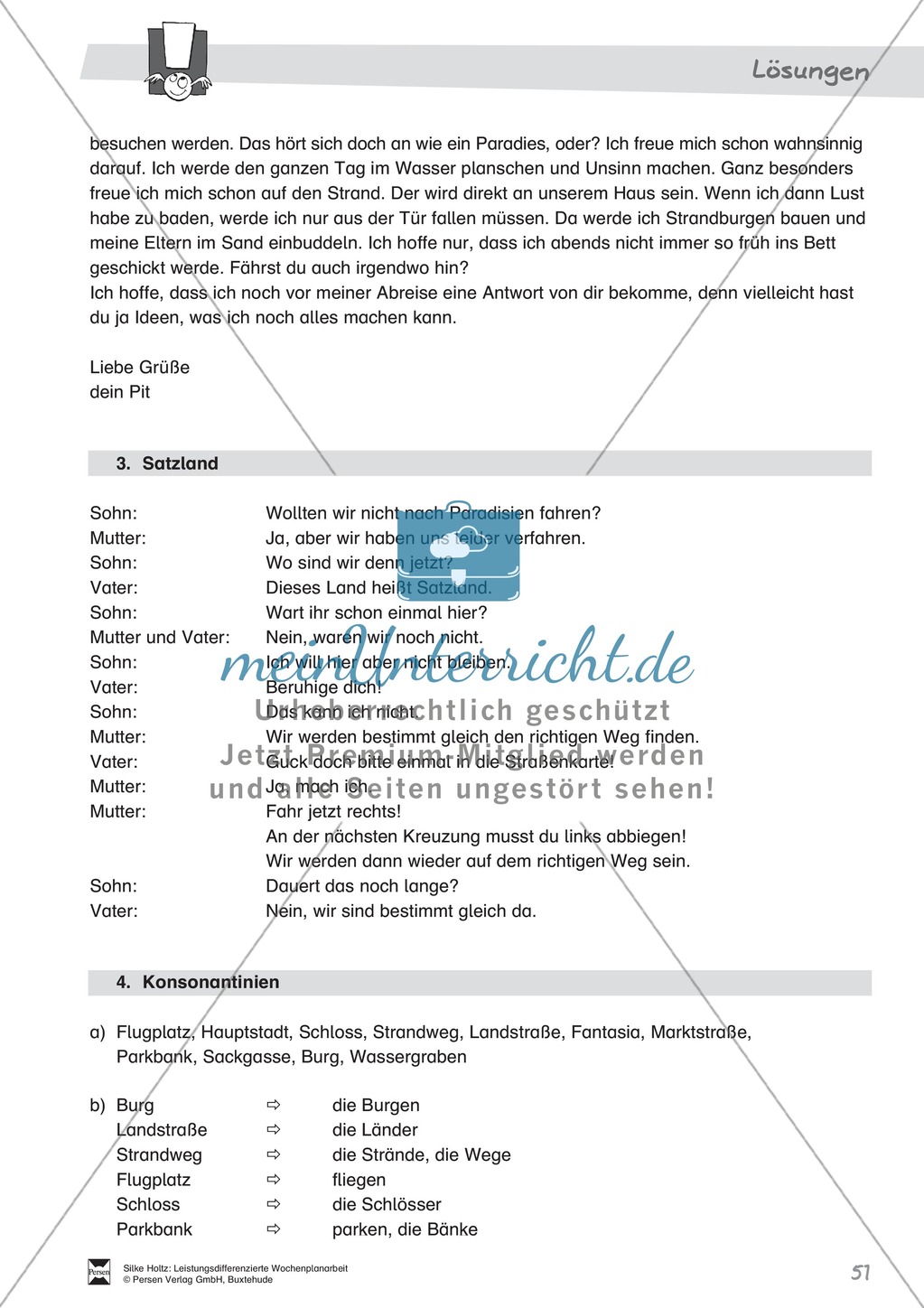 Leistungsdifferenzierte Wochenplanarbeit Rechtschreibung und Textarbeit: Übungen innerhalb einer Fantasiereise (in 3 Niveaustufen) und Lösungen Preview 46