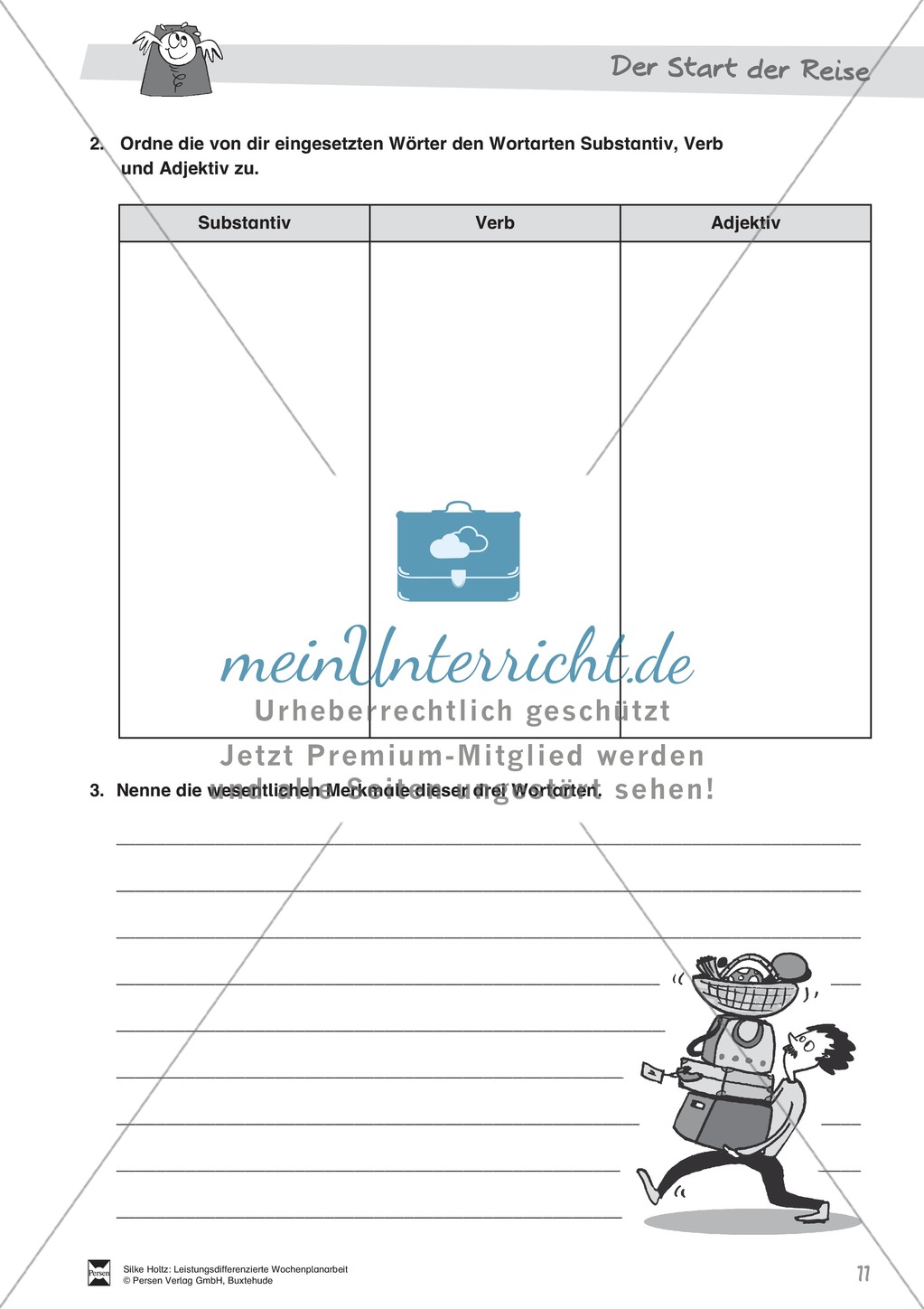 Leistungsdifferenzierte Wochenplanarbeit Rechtschreibung und Textarbeit: Übungen innerhalb einer Fantasiereise (in 3 Niveaustufen) und Lösungen Preview 6