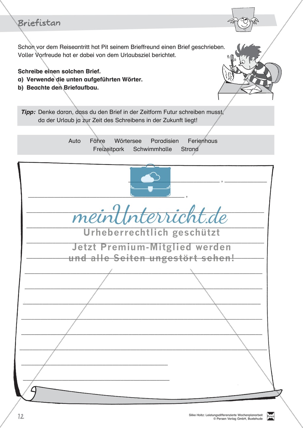 Leistungsdifferenzierte Wochenplanarbeit Rechtschreibung und Textarbeit: Übungen innerhalb einer Fantasiereise (in 3 Niveaustufen) und Lösungen Preview 7