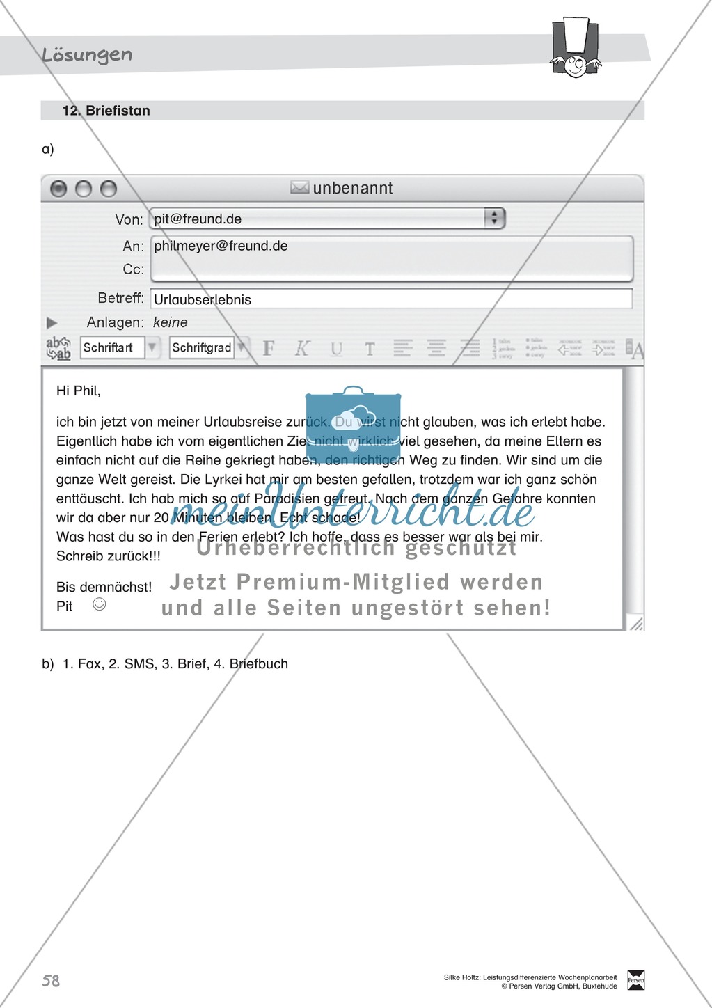 Wochenplanarbeit: Briefistan - Schriftliche Kommunikation (E-Mail) Preview 4