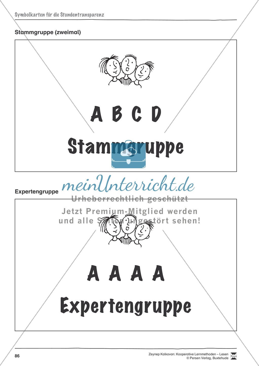 Kooperative Leseförderung: Arbeitshilfen + Symbolkarten für Gruppeneinteilung Preview 5