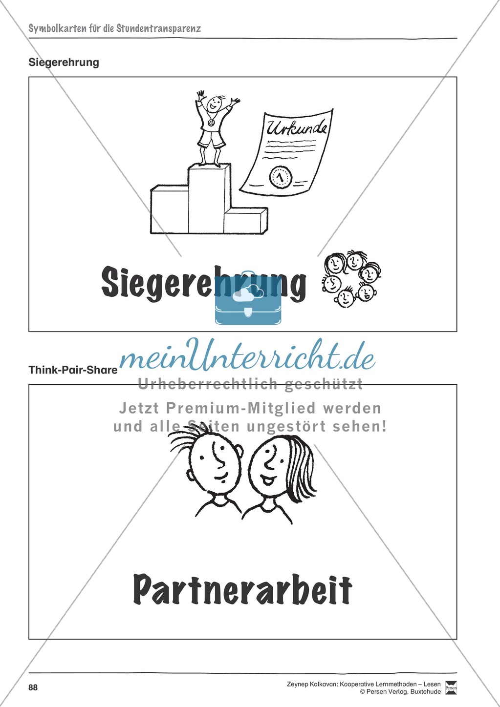 Kooperative Leseförderung: Arbeitshilfen + Symbolkarten für Gruppeneinteilung Preview 7