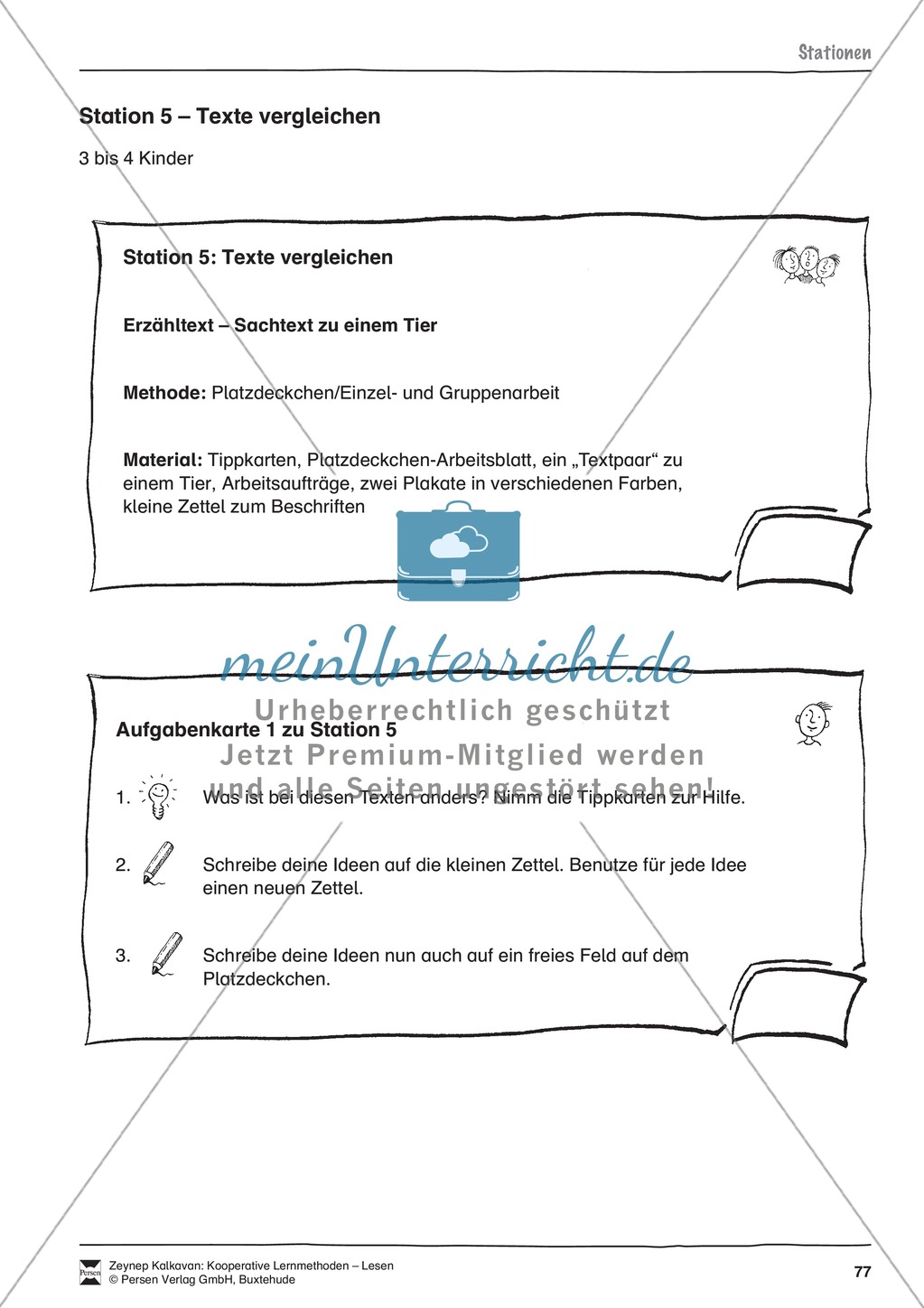 Unterrichtsbeispiele: Erzähl- und Sachtexte am Beispiel einer Tierkartei: Arbeitshinweise und Arbeitsblätter Preview 12