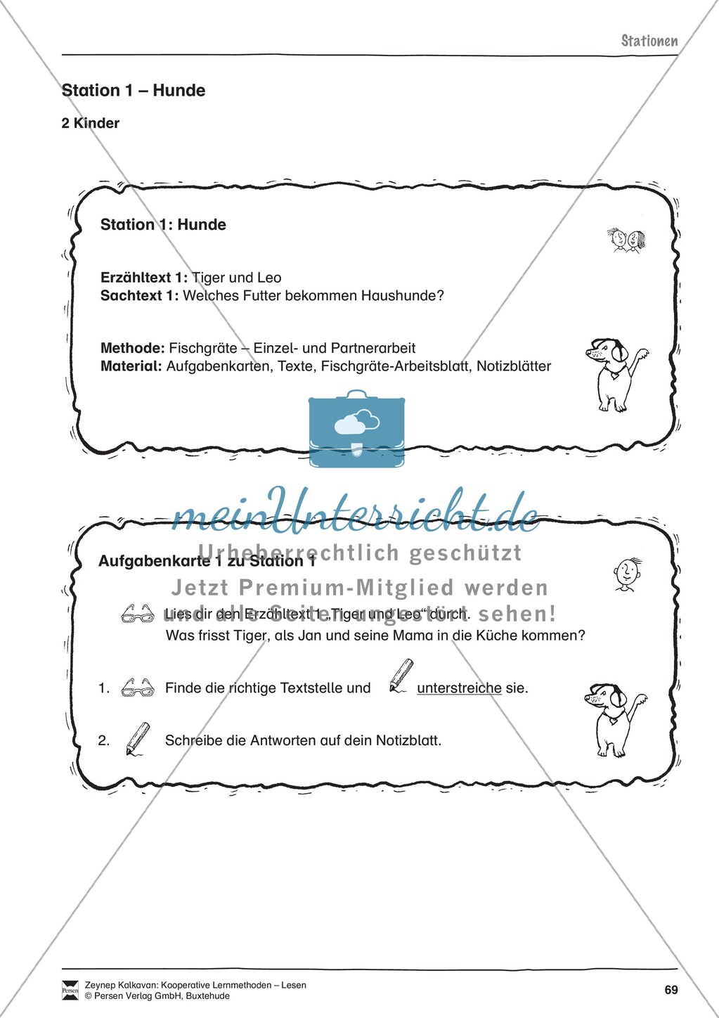 Unterrichtsbeispiele: Erzähl- und Sachtexte am Beispiel einer Tierkartei: Arbeitshinweise und Arbeitsblätter Preview 4