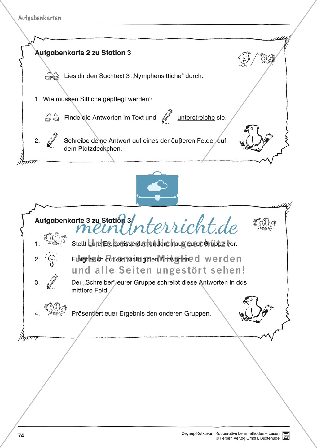 Unterrichtsbeispiele: Erzähl- und Sachtexte am Beispiel einer Tierkartei: Arbeitshinweise und Arbeitsblätter Preview 9