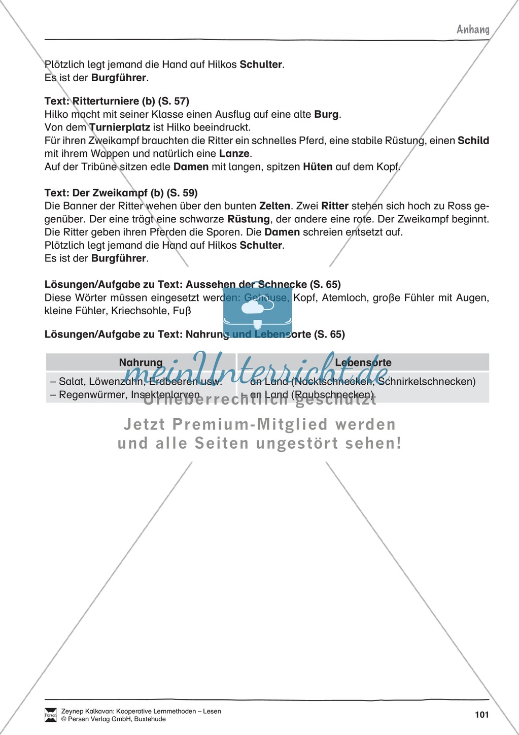 Unterrichtsbeispiele: Geschichten - Ritterzeit: Arbeitshinweise, Lesetexte, Gruppenkarten, Arbeitsblätter und Lösungen Preview 12
