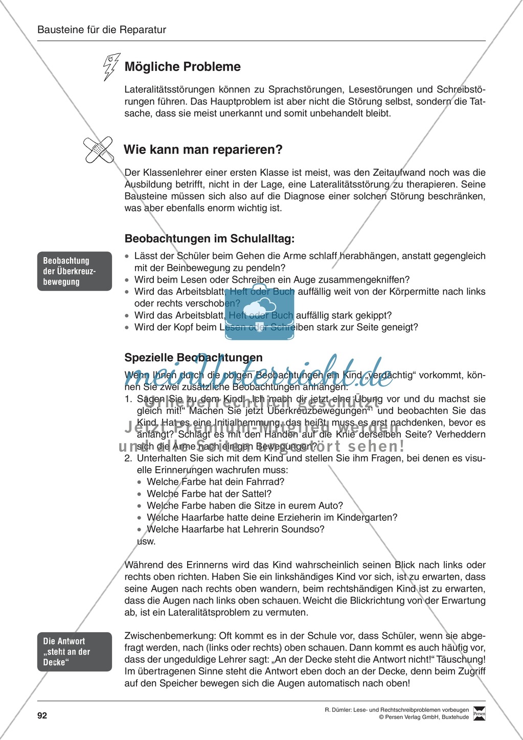 Bausteine für die Reparatur: Lateralitätsstörungen erkennen Preview 2