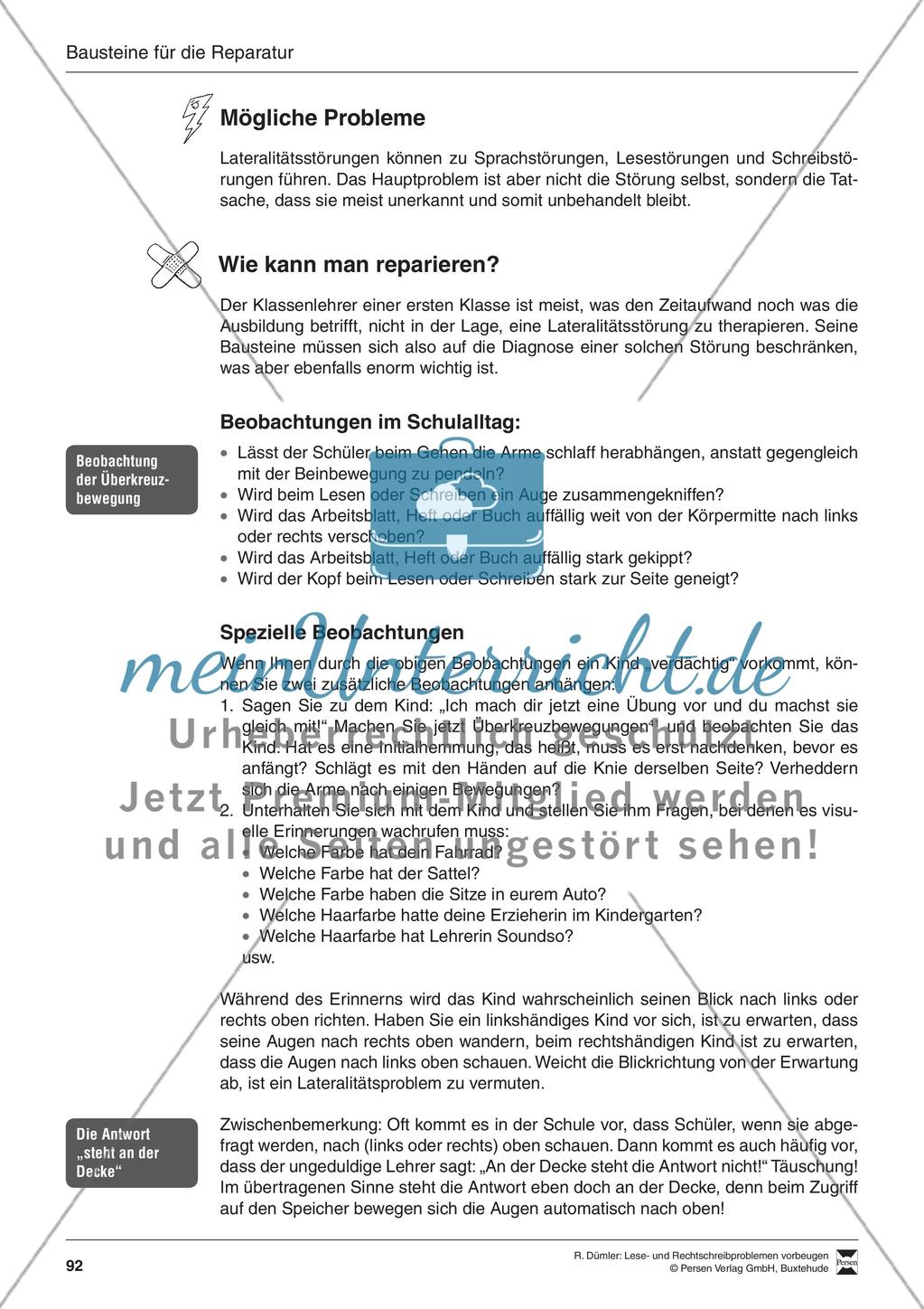 Bausteine für die Reparatur: Lateralitätsstörungen erkennen Preview 2