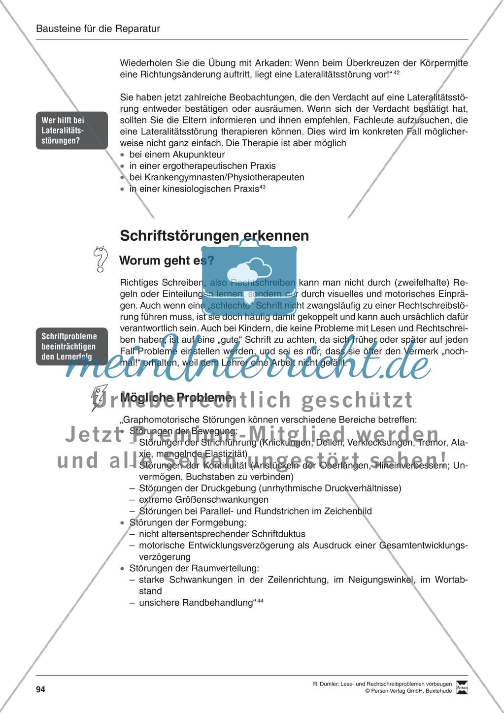 Bausteine für die Reparatur: Lateralitätsstörungen erkennen Preview 4