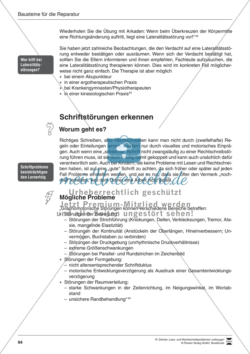 Bausteine für die Reparatur: Lateralitätsstörungen erkennen Preview 4