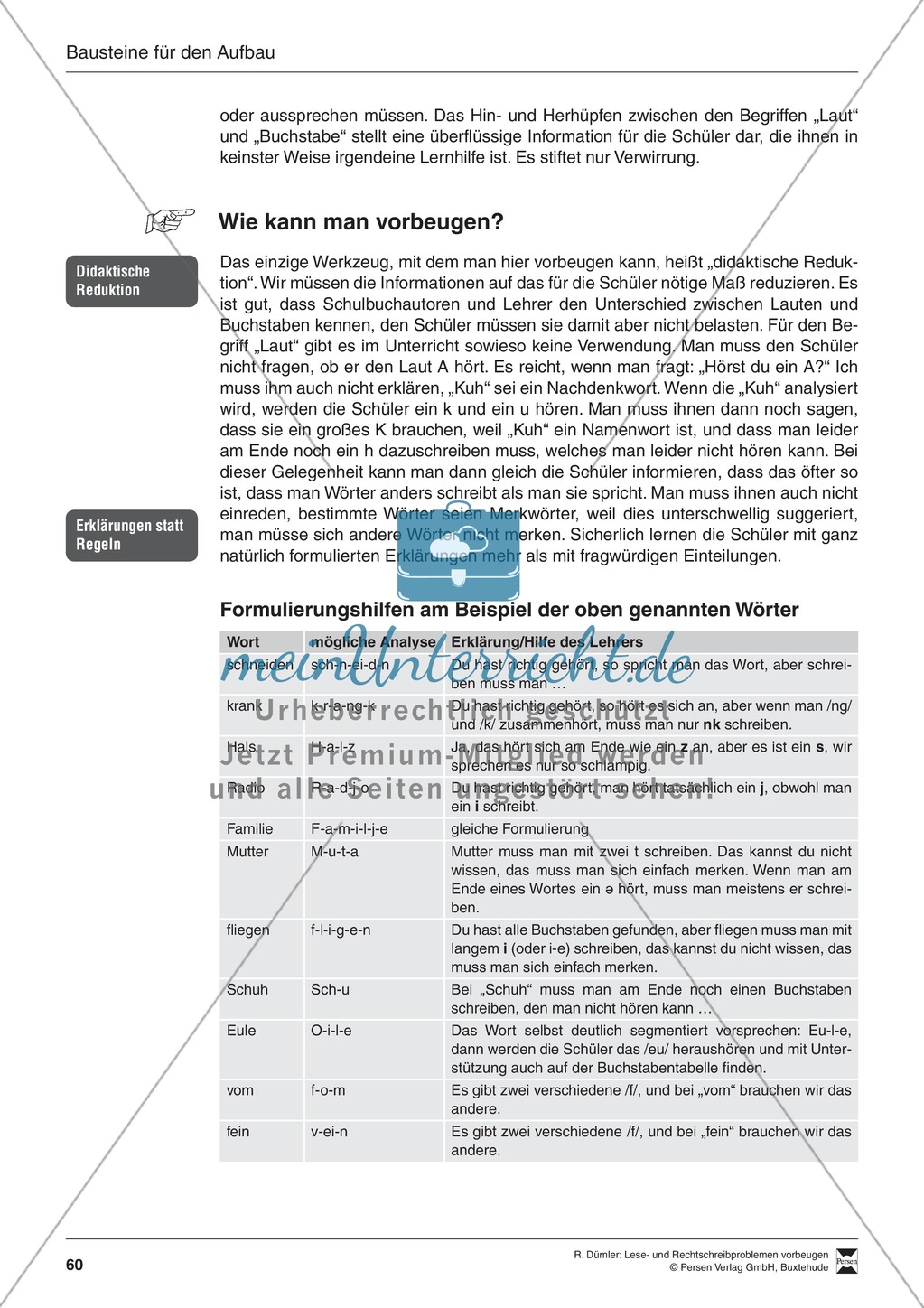 Bausteine für den Aufbau: Verwirrung der Schüler vermeiden Preview 3