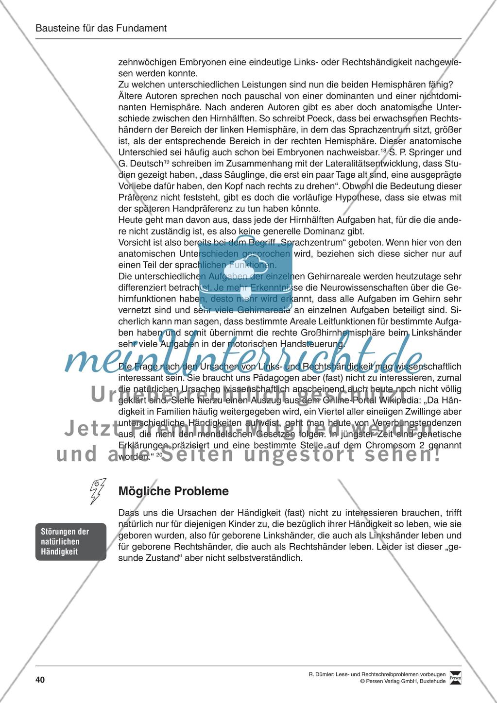 Bausteine für das Fundament: Noch mehr Sicherheit bei der Schrift, Merkblatt für Eltern Preview 4