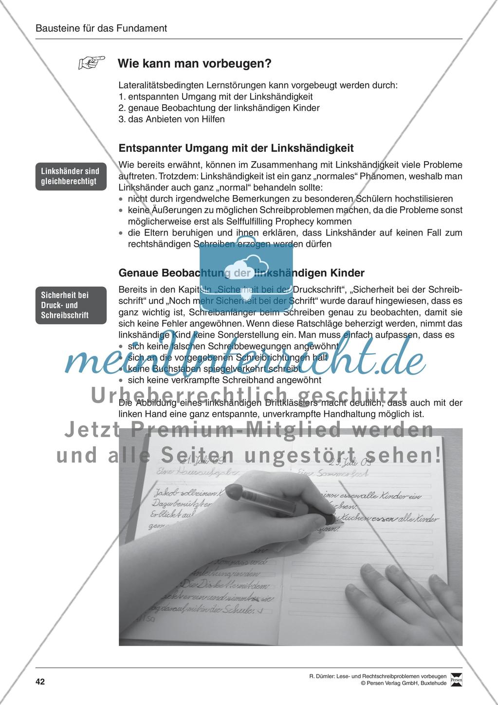Bausteine für das Fundament: Noch mehr Sicherheit bei der Schrift, Merkblatt für Eltern Preview 6