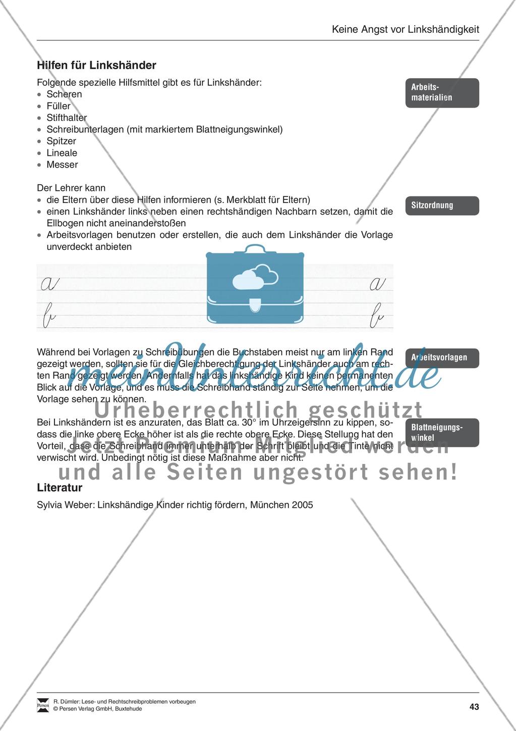 Bausteine für das Fundament: Noch mehr Sicherheit bei der Schrift, Merkblatt für Eltern Preview 7