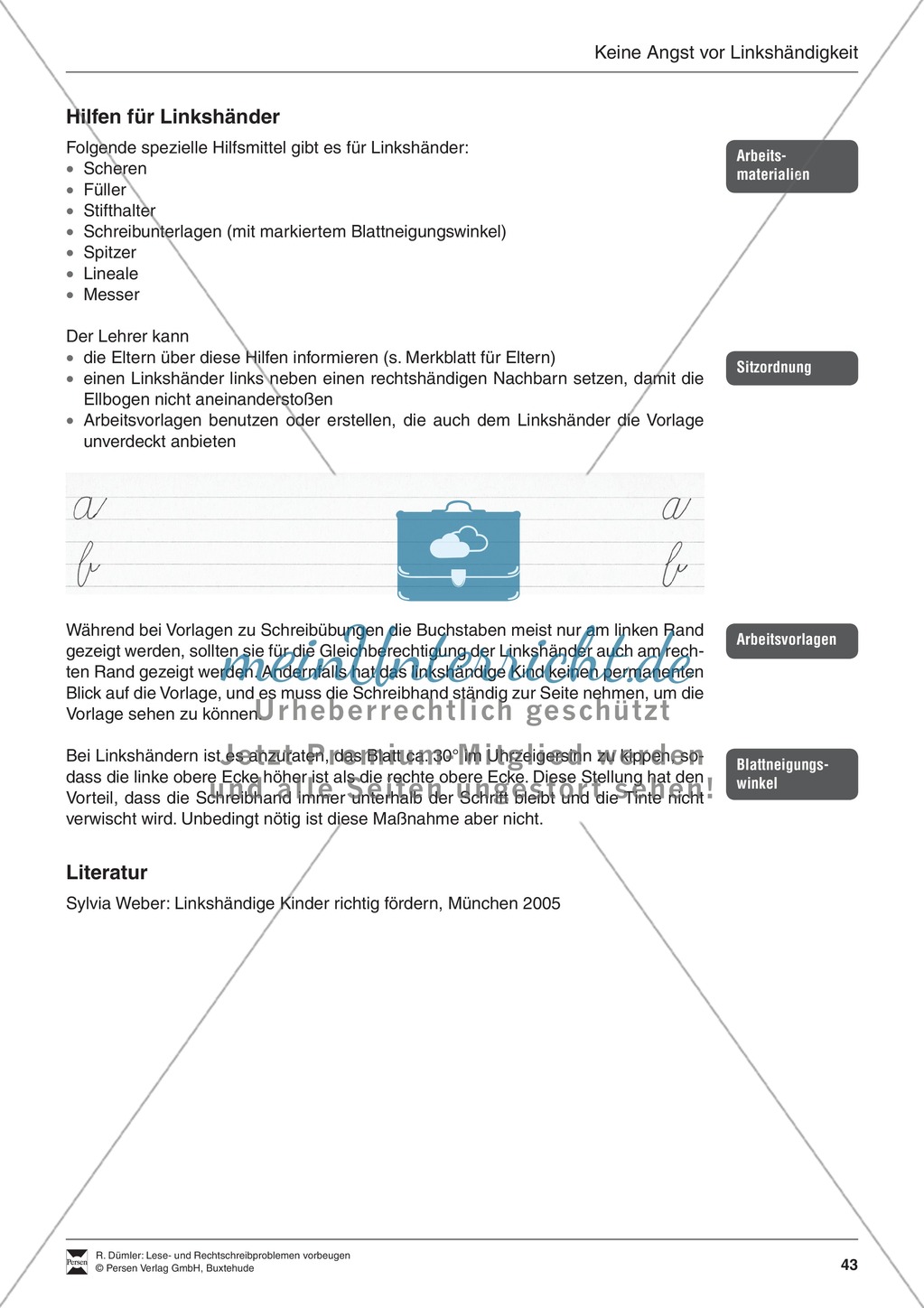 Bausteine für das Fundament: Noch mehr Sicherheit bei der Schrift, Merkblatt für Eltern Preview 7