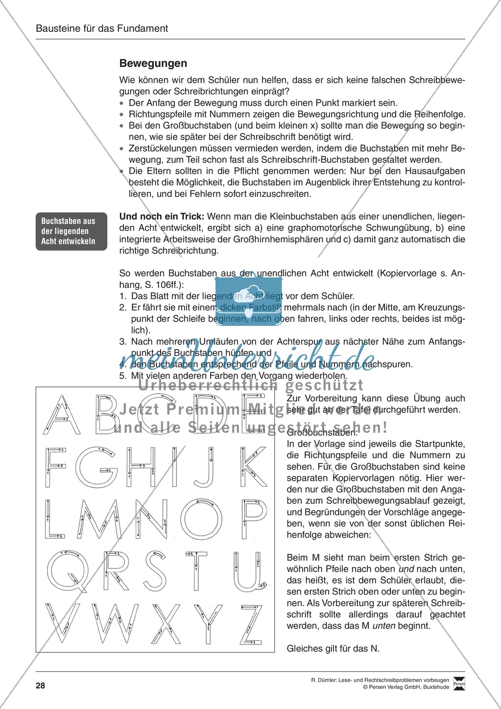 Bausteine für das Fundament: Sicherheit bei der Druckschrift, Merkblatt für Eltern Preview 3