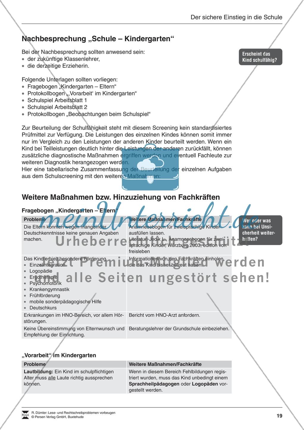 Bausteine für das Fundament: Beobachtungsbögen Preview 12