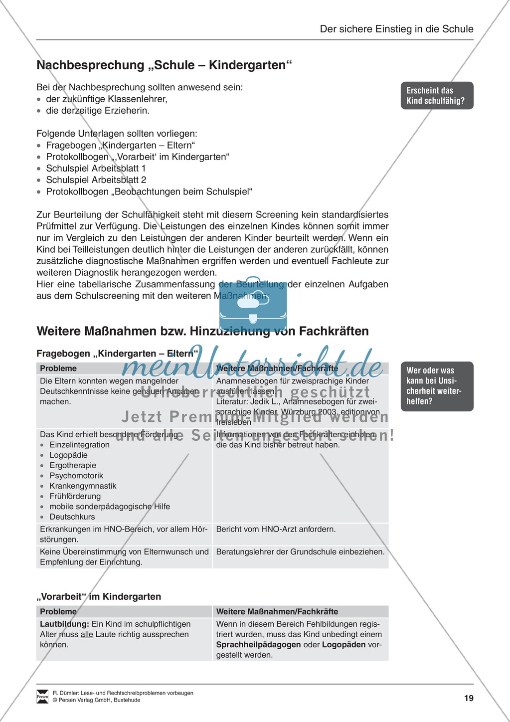 Bausteine für das Fundament: Beobachtungsbögen Preview 12