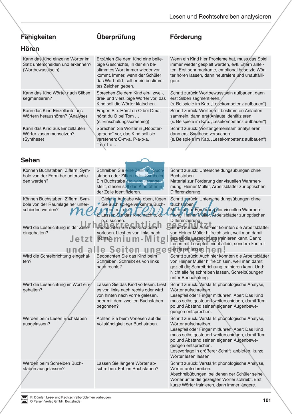 Bausteine für die Reparatur: Lesen und Rechtschreiben analysieren Preview 5
