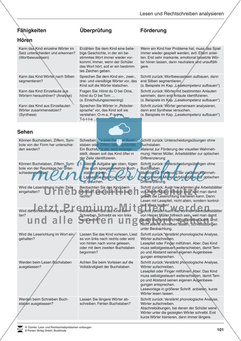 Bausteine für die Reparatur: Lesen und Rechtschreiben analysieren Preview 5
