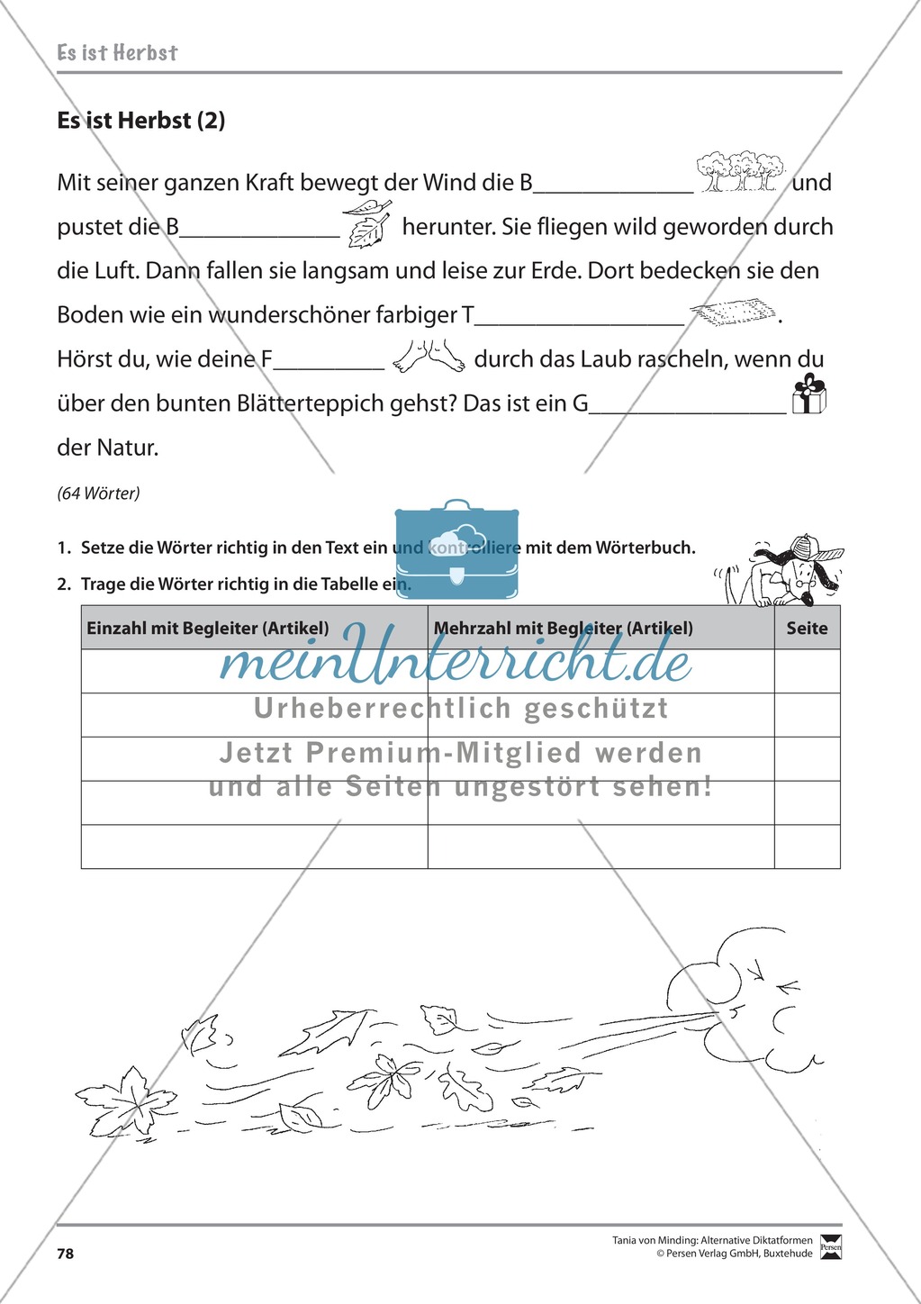 Wörterbucharbeit: Texte und Aufgaben + Lösungen Preview 17