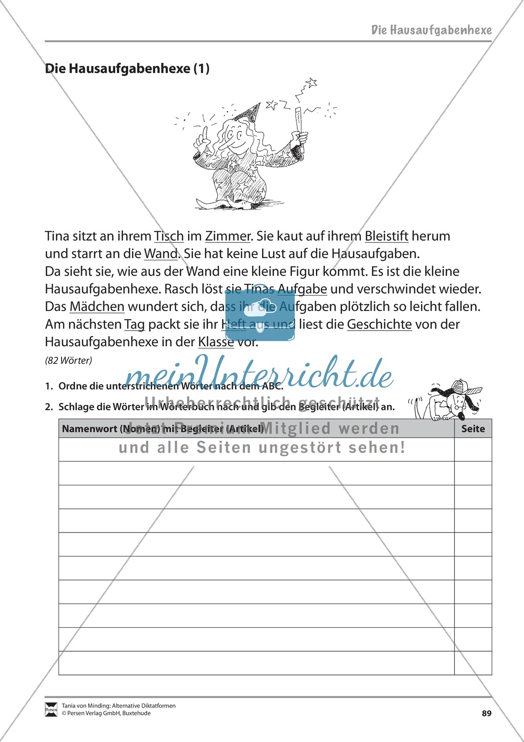 Wörterbucharbeit: Texte und Aufgaben + Lösungen Preview 28