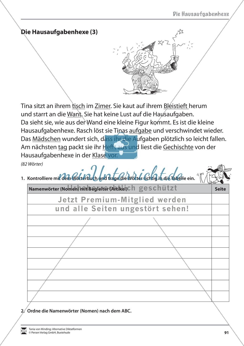 Wörterbucharbeit: Texte und Aufgaben + Lösungen Preview 30