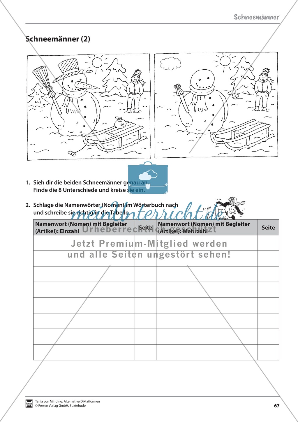 Wörterbucharbeit: Texte und Aufgaben + Lösungen Preview 6