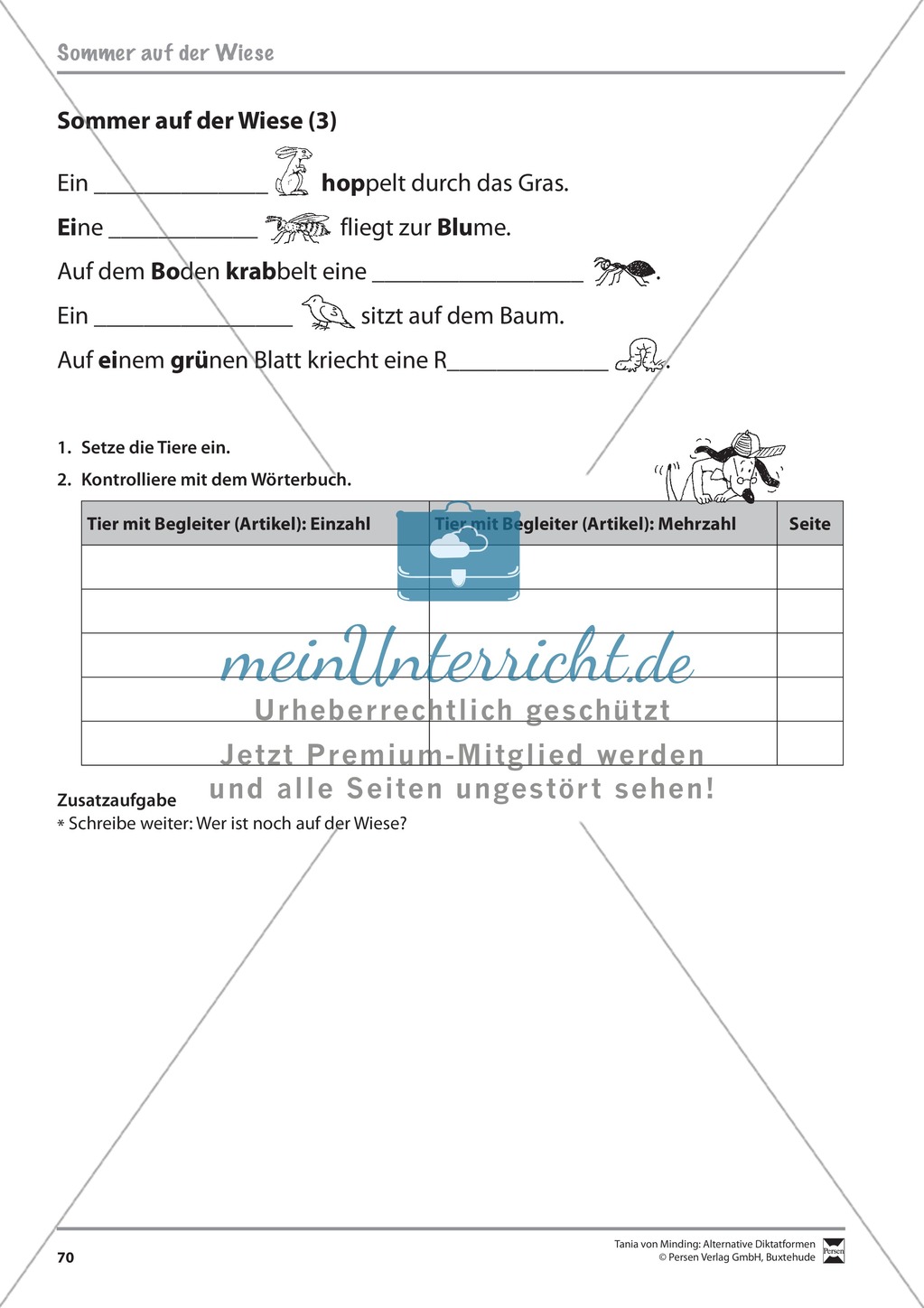 Wörterbucharbeit: Texte und Aufgaben + Lösungen Preview 9
