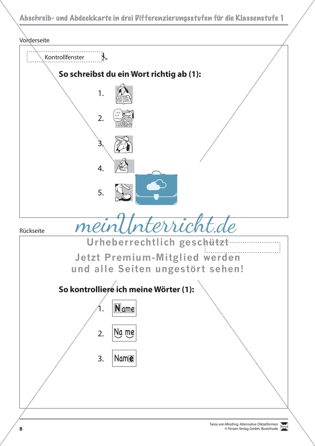Die Abschrift - Abschreib- und Abdeckkarten Preview 1