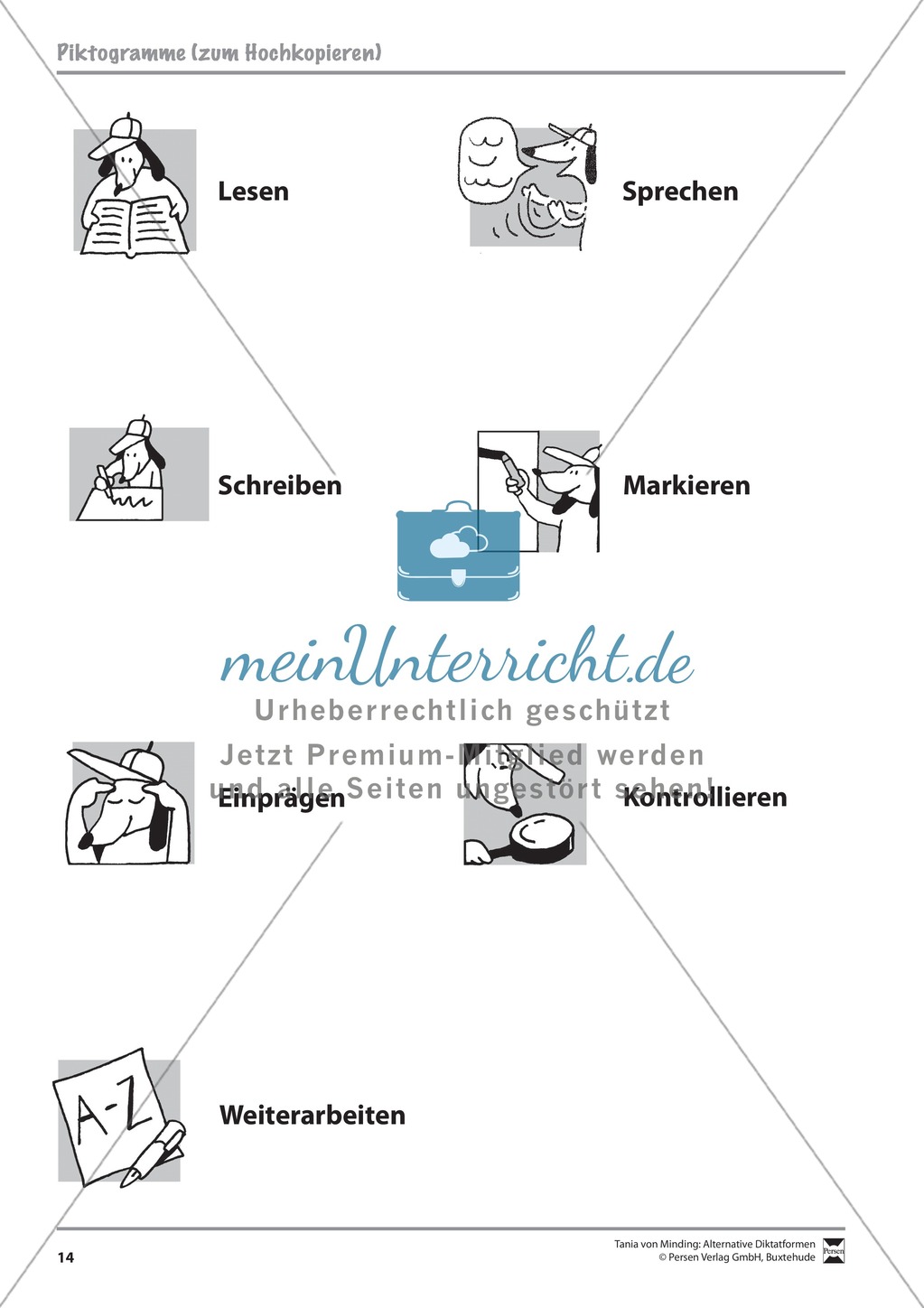 Die Abschrift - Piktogramme für den Unterricht Preview 1
