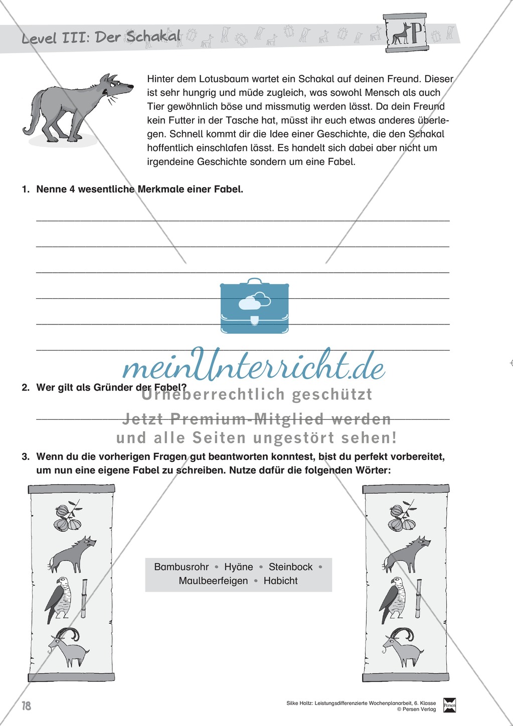 Wochenplanarbeit,