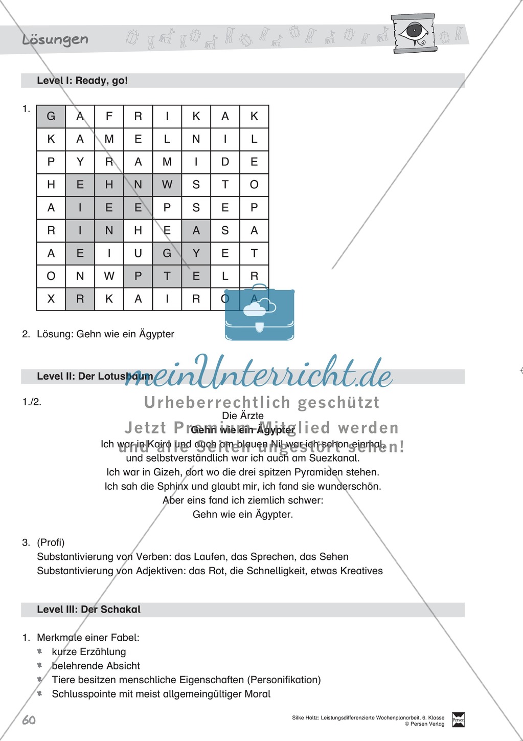 Wochenplanarbeit,